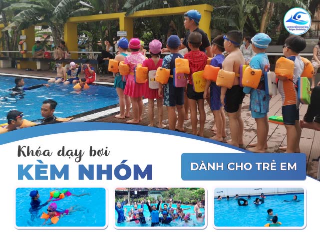 Lớp dạy bơi kèm nhóm dành cho trẻ em ở TPHCM